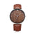 Alouette Luxury Men's Wrist Watch with Wood Watch Face (Brown) - Trek Watches