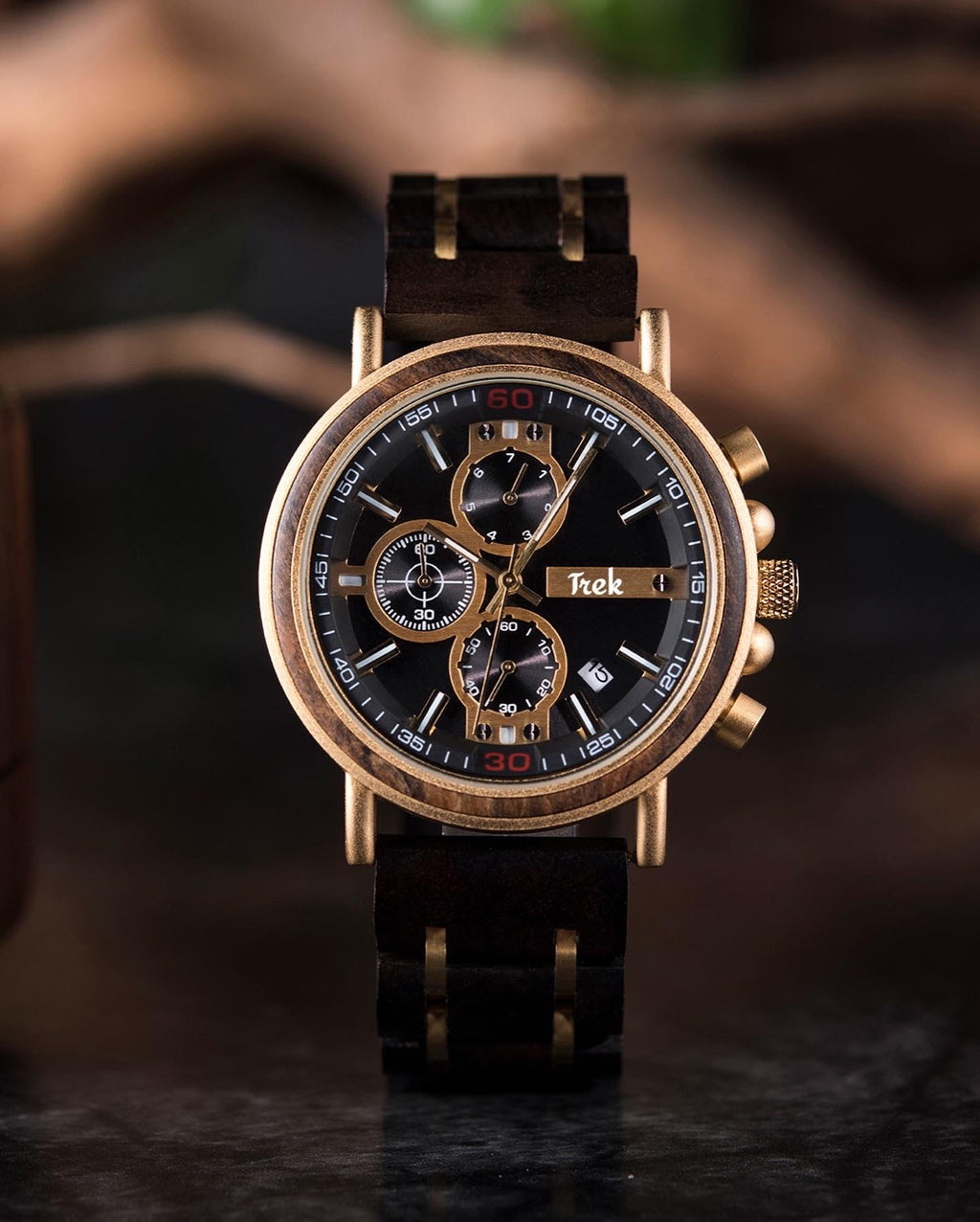 Valerio Chronograph - Dark Chocolate/Gold