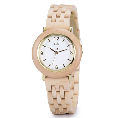 Claire Luxury Women’s Wood Watch (Dove White) - Trek Watches