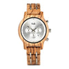 Edith Women’s Luxury Chronograph Wood Watch (Pearl Silver) - Trek Watches